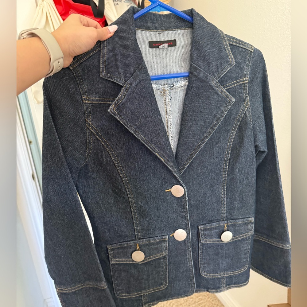 Dark Blue Denim Blazer